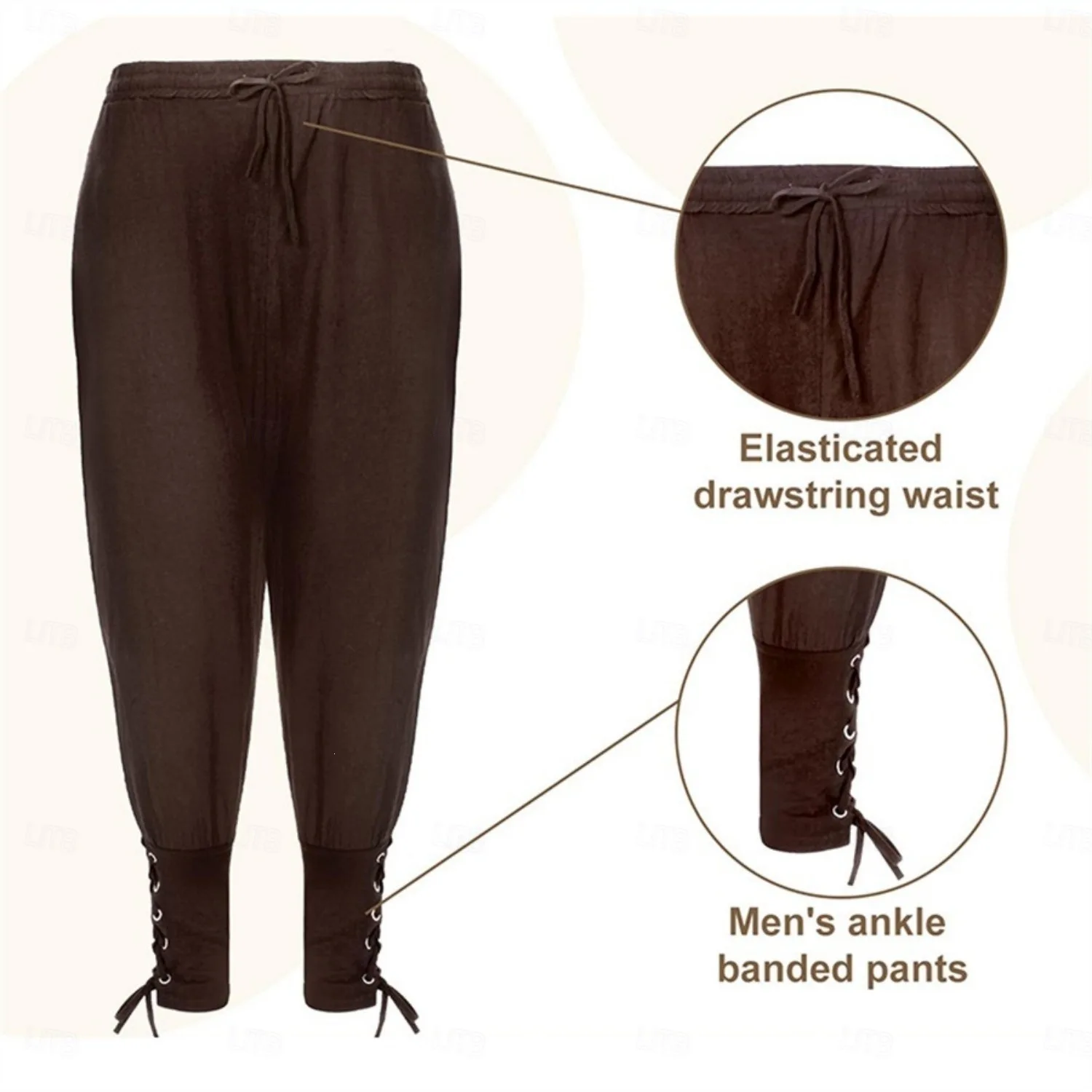 Männer Mittelalterliches Renaissance-Cosplay-Kostümset Halloween Karneval Hemd Hose Outfit Bühnenauftritt Ritter Krieger Faschingskostüm – Detail 18