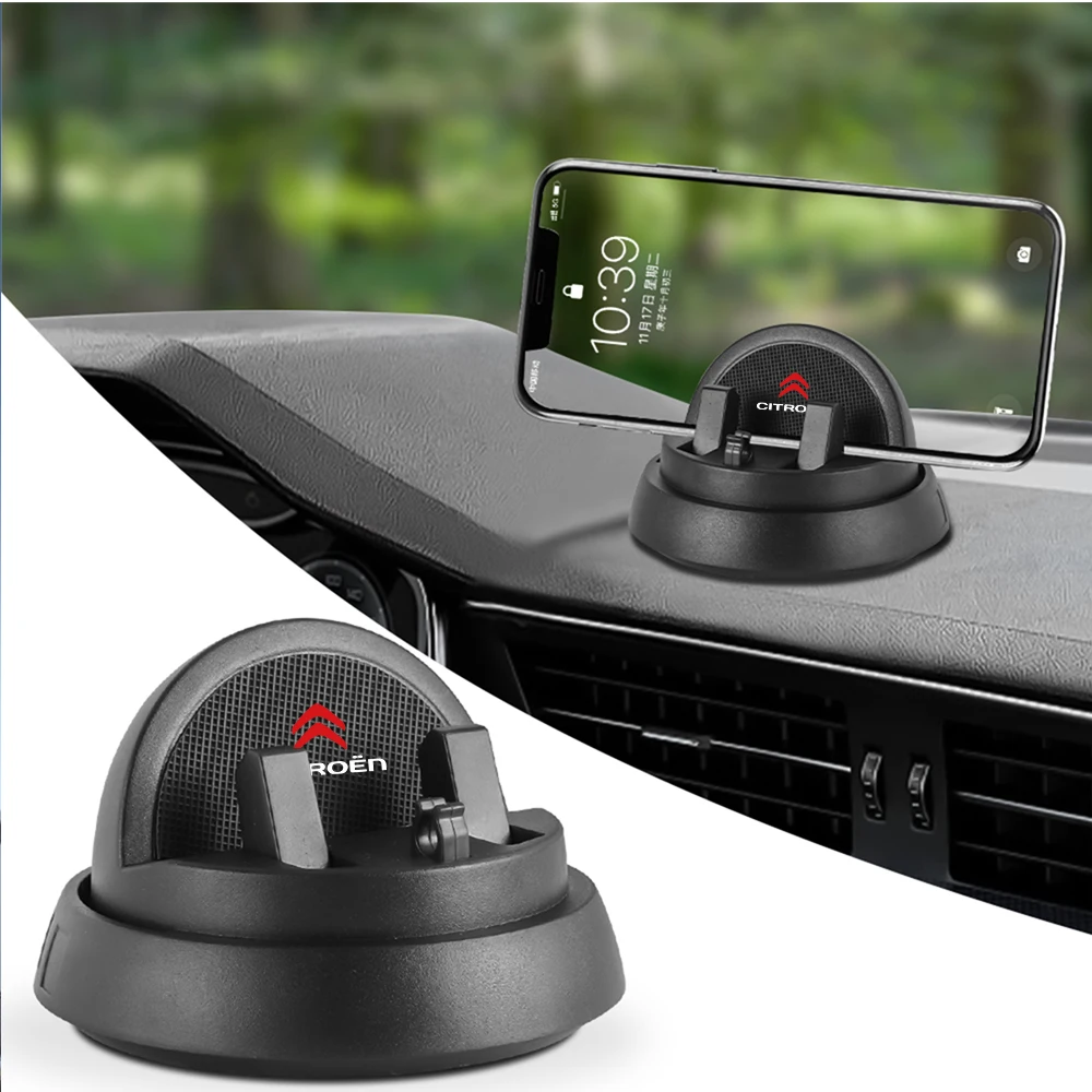 Car Mobile Phone Holder Bracket Non-Slip Mount Support With Number Plate For Citroen C3 C4 Berlingo C-ELYSEE C5 Aircross Hub Cap