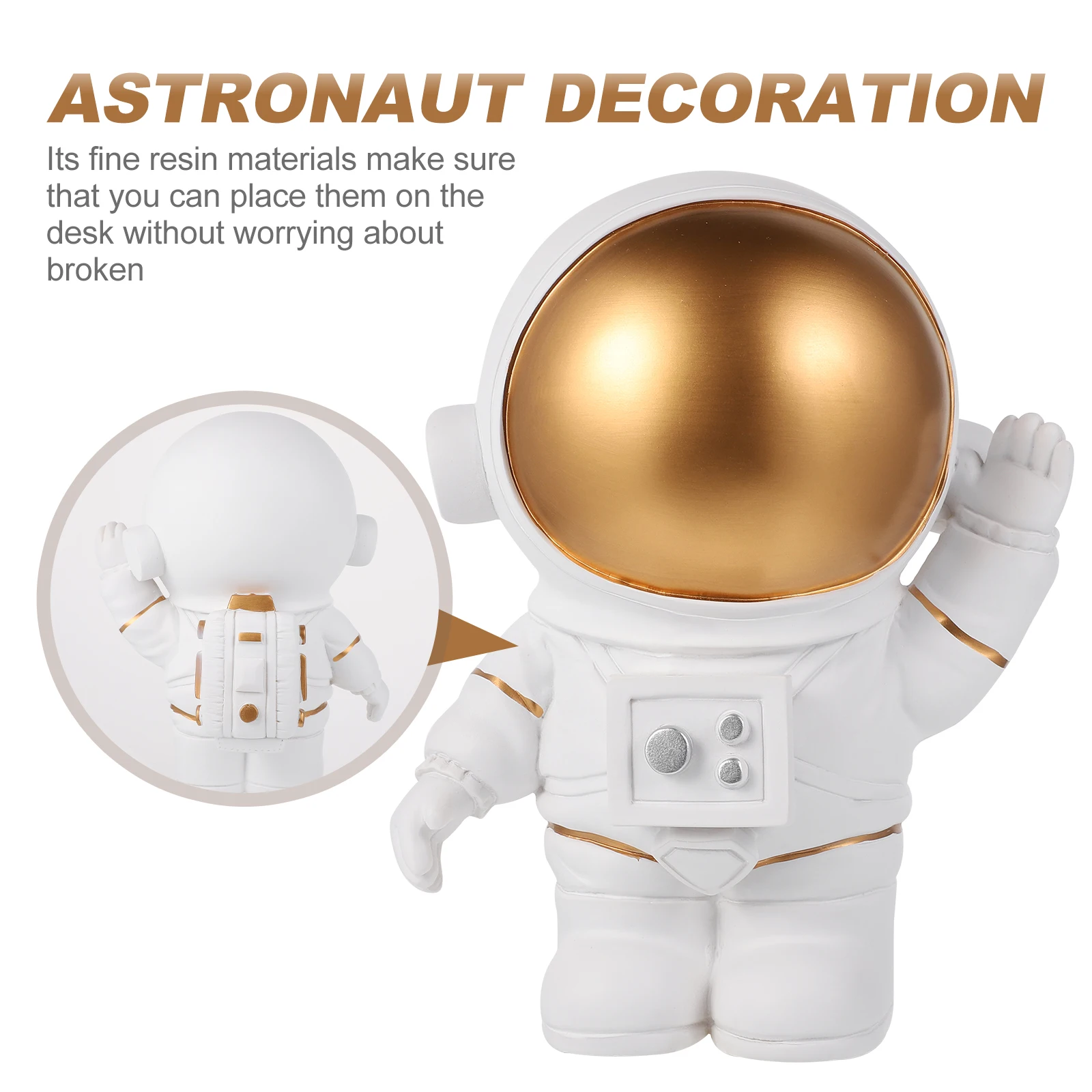 

Resin Astronaut Figurines Desktop Decor Space Themed Statues Spaceman Sculpture Home Decoration Gift for Kids Collectors