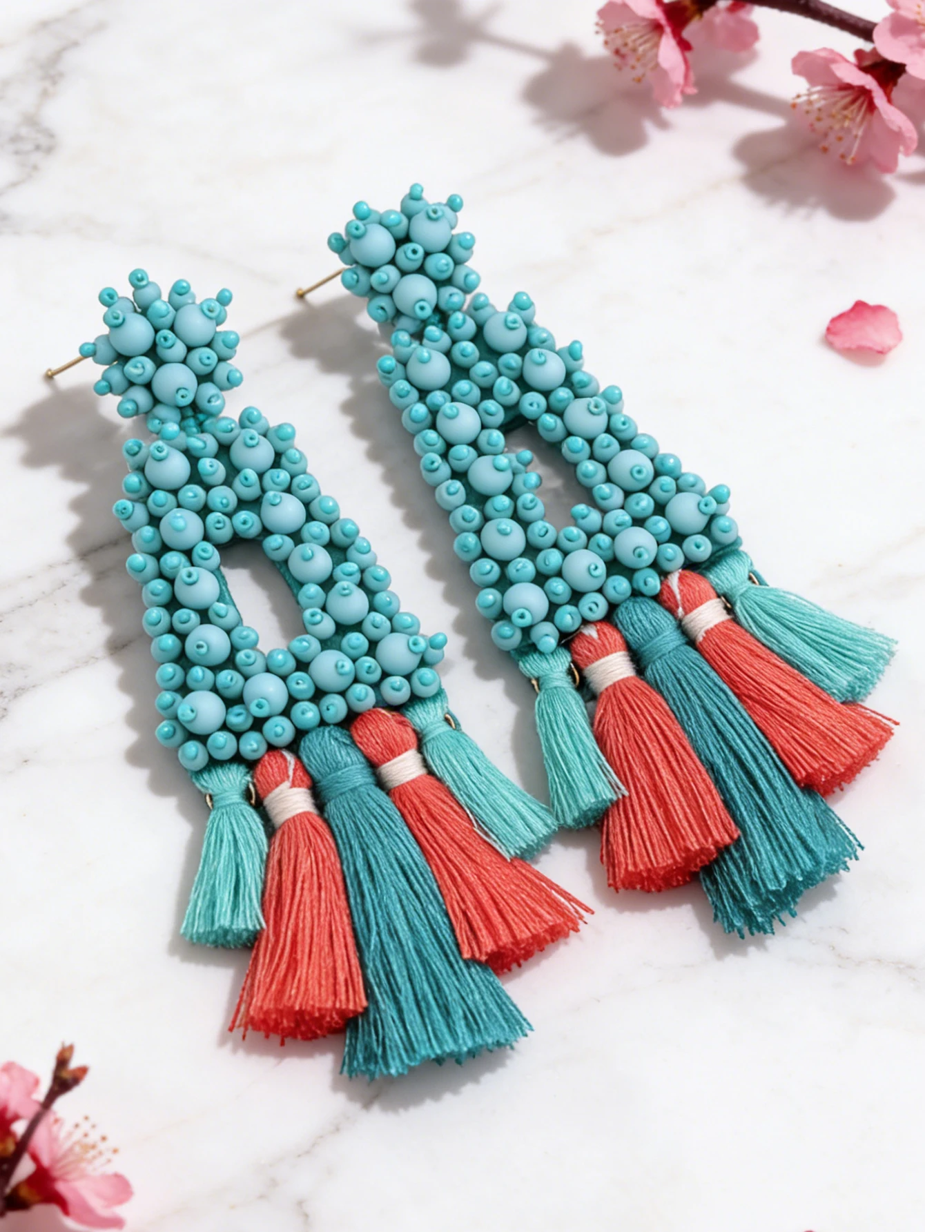 Bohemian Tassel Earrings Handmade Long Hanging Earrings Party Christmas Day Asian Western Fashion Accessories Earrings