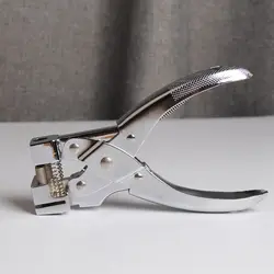 Punch Hole Puncher,Cut PVC Plastic ID Cutter Paper Tag Tool Plier Hole Identity Puncher Punch Stationery Office Card Paperboard