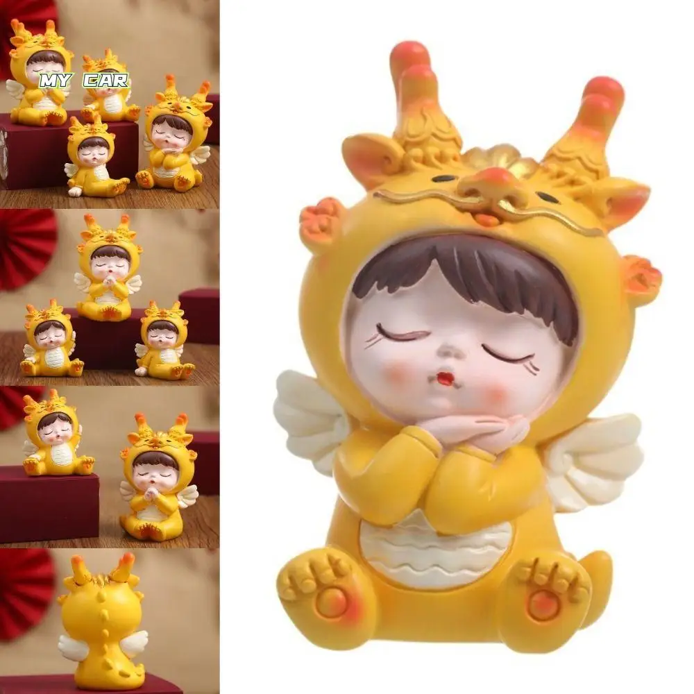 

Cute Resin Dragon Baby Ornament Auspicious Cartoon Cartoon Dragon Crafts Small Chinese Zodiac Dragon Figurine Children