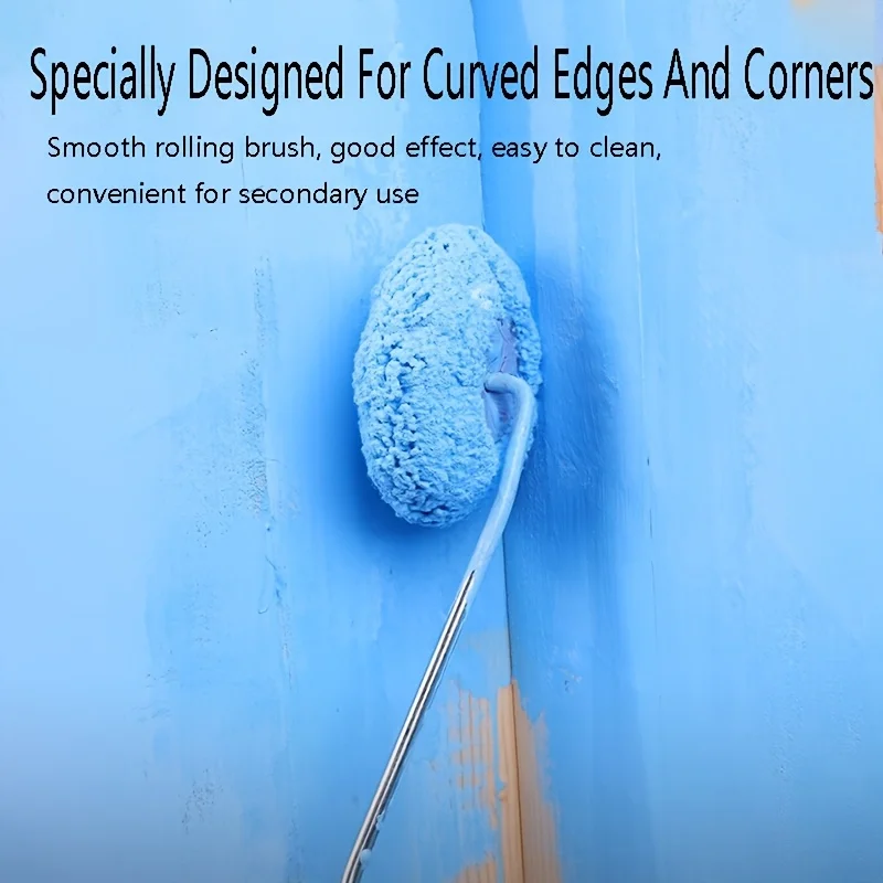 Inner Corner Stroke Artifact Pumpkin Roller Brush Special Corner Trimming Paint Latex Paint Yin and Yang Corner Decoration