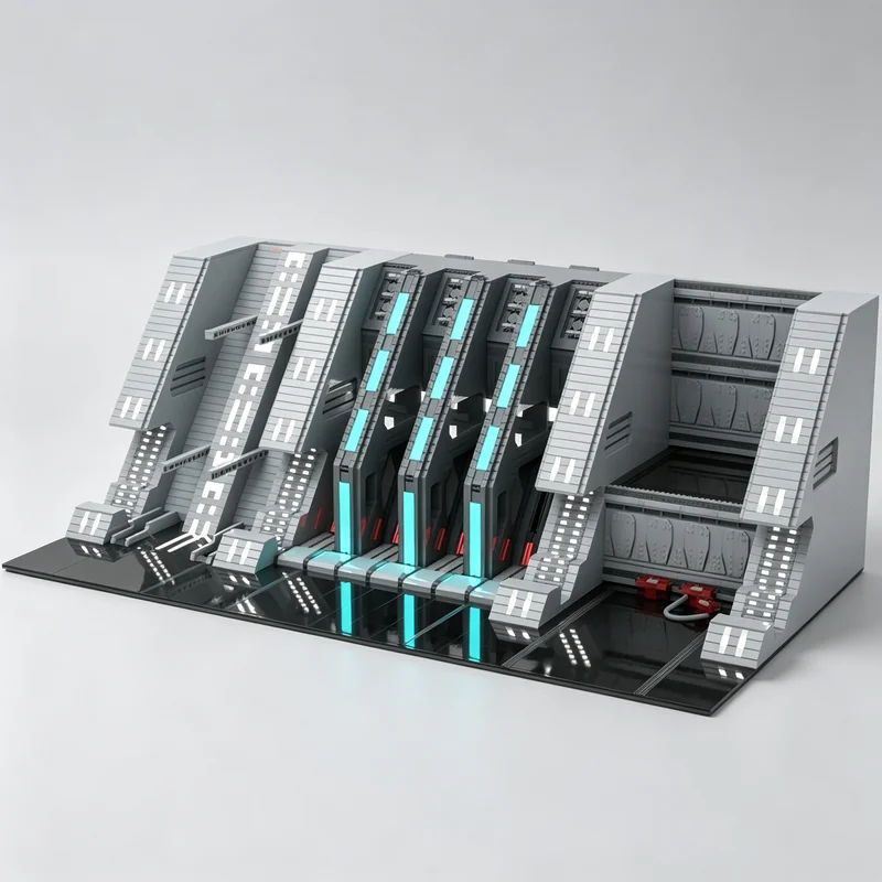 9696PCS MOC Space Hangar Six Of The Finalizer Architecture Model Building Blocks DIY Assembly Gift for Adults Collection Desktop