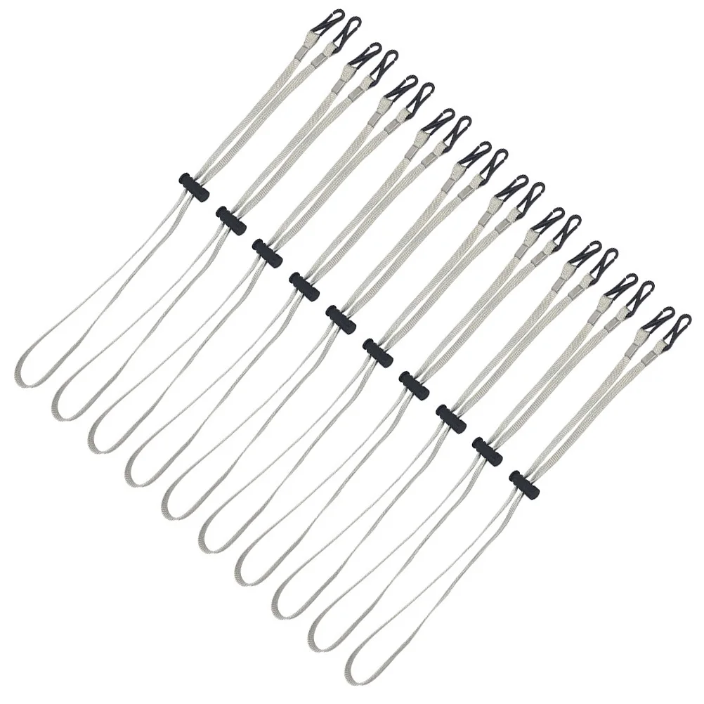 12 Pcs Anti fall Face Mask Lanyard Wind Rope Adjustable Length Glasses Hanging Ear Extender Strap Metal Plastic Polyester
