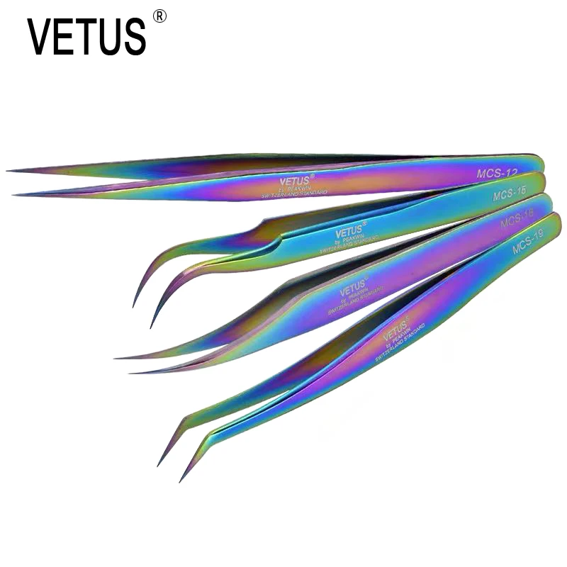 Vetus-ステンレス鋼のフォースクリップ,金とステンレス鋼の羽毛のつけまつげ,アイストピース,12/15/18/19シリーズ