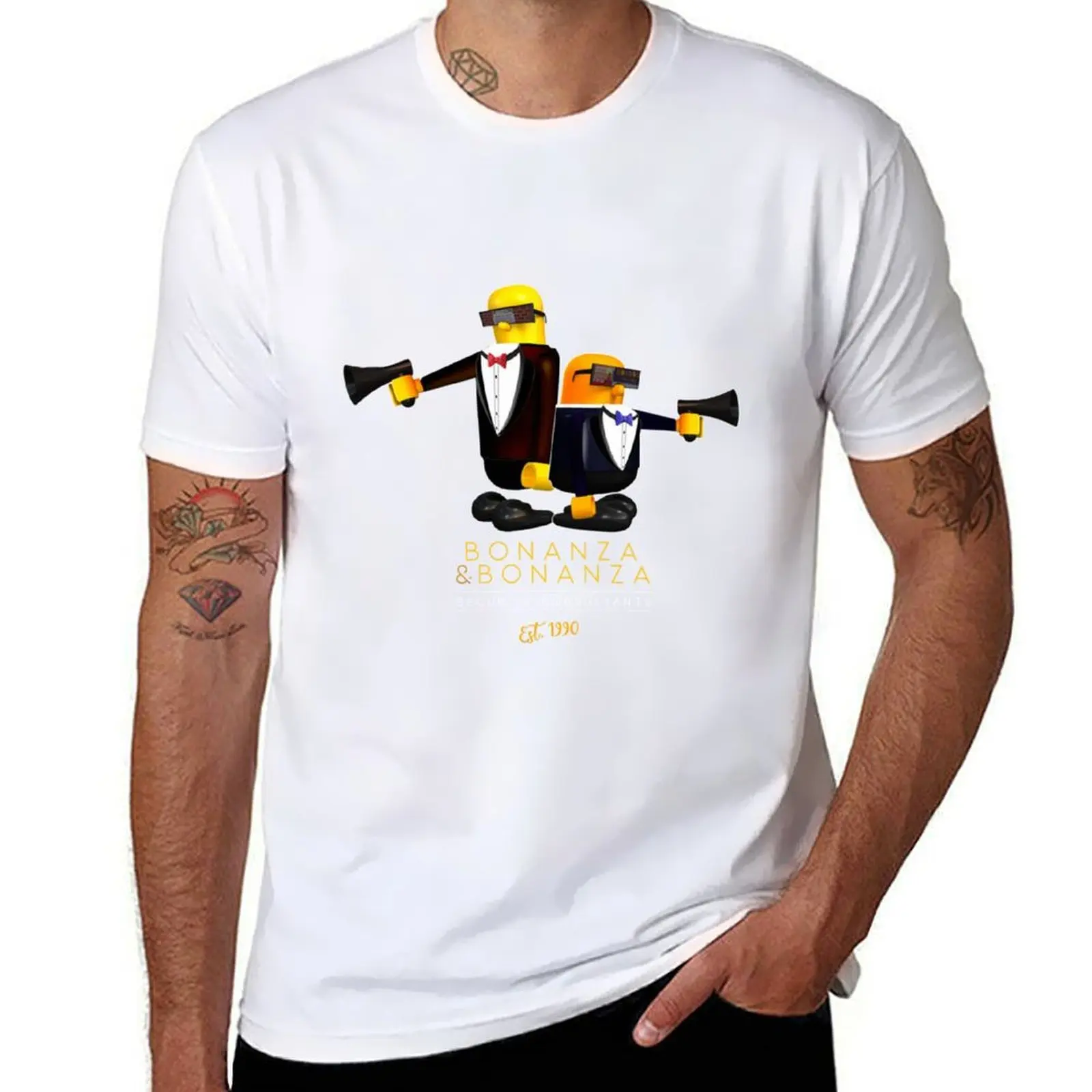Consultantes de seguridad Bonanza Bros | Camiseta de regalo perfecto para hombre, camisetas gráficas vintage para hombre, camiseta ajustada