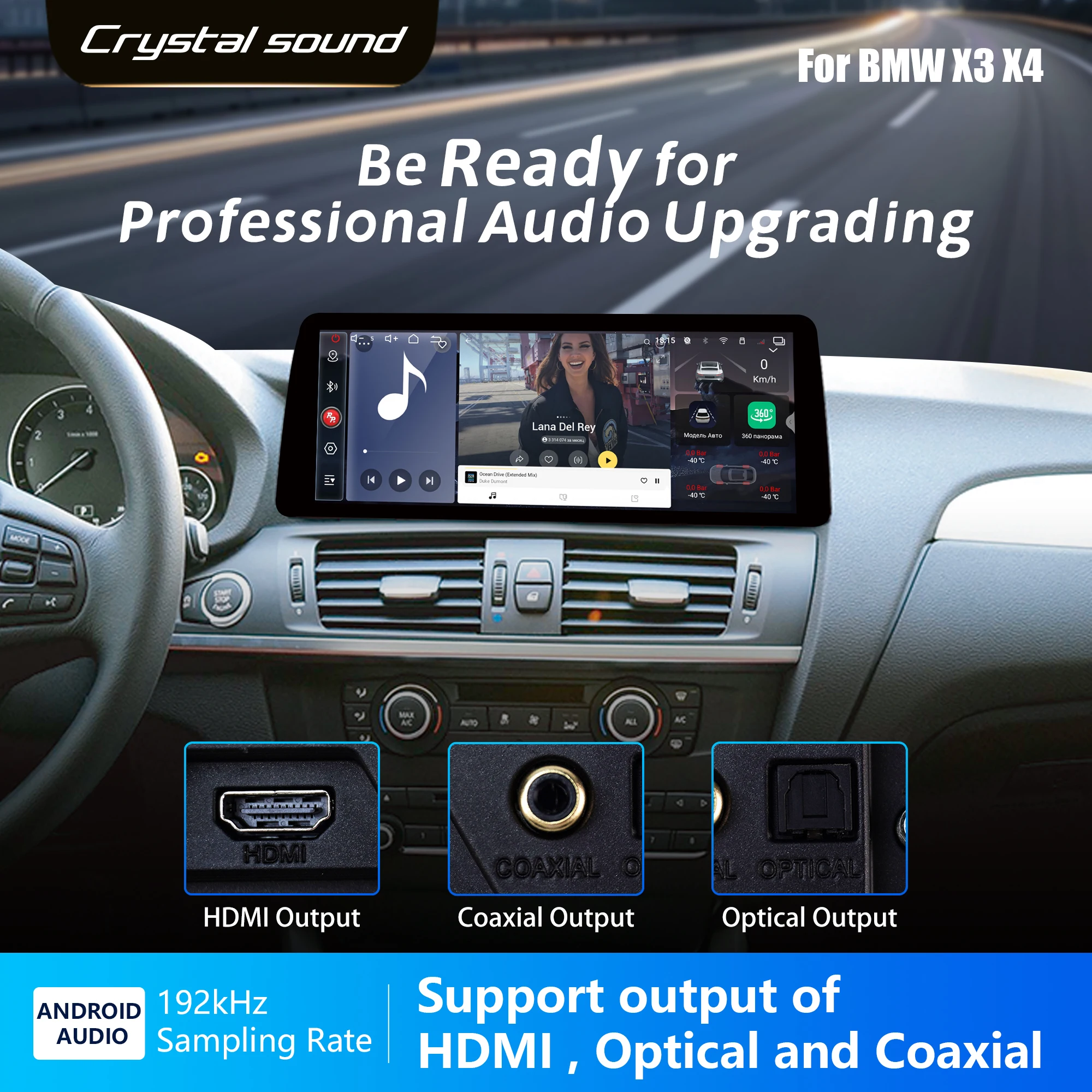 RedPower for BMW X3 X4 CIC F25 F26 2011-2013 Android Car Radio Player Screen CarPlay Bluetooth Hi-Fi Audio Video Upgrading