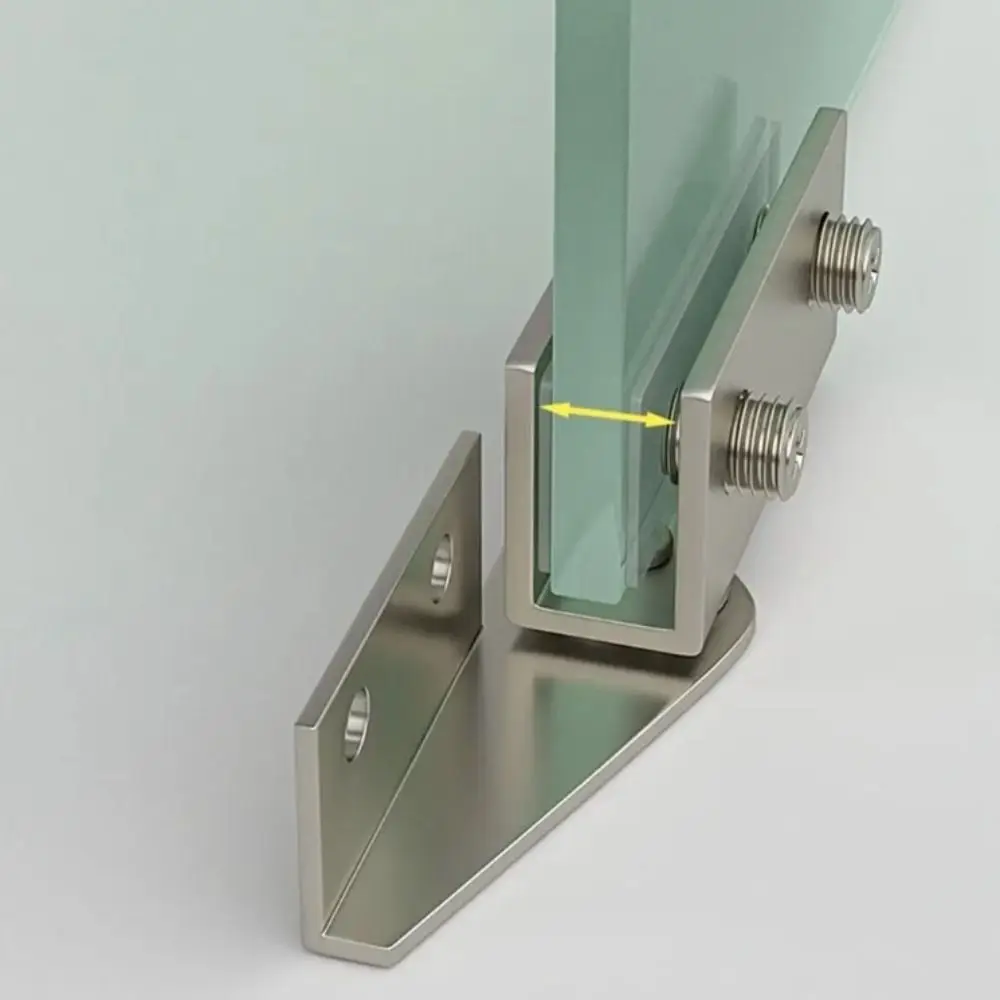 Non-perforated Glass Door Hinge Stainless Steel Without Drilling Cabinet Glass Hinge High Quality Side Mounted