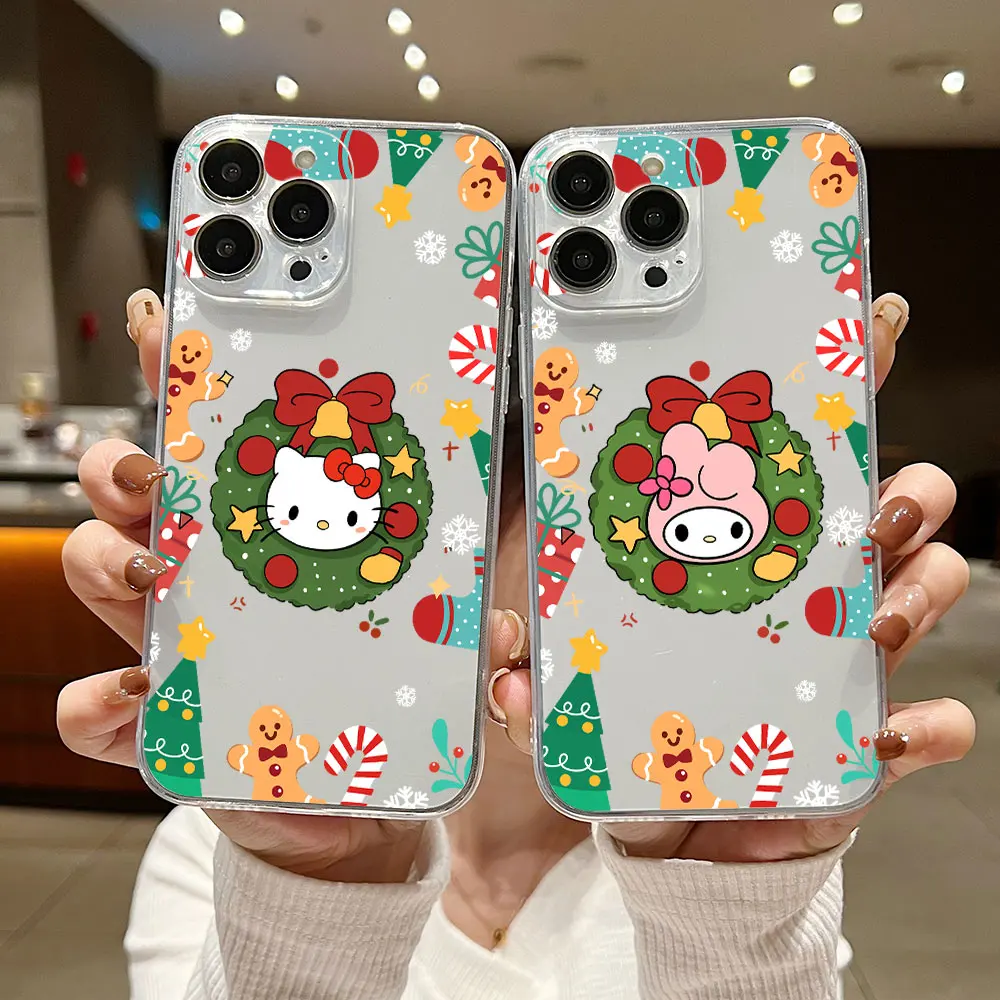 Christmas limited Sanrio Hello Kitty Phone Case For Xiaomi Redmi Note 12 11 11T 10 10S 9 Pro Plus 10C 9A 9C 9T 4G 5G Transparent