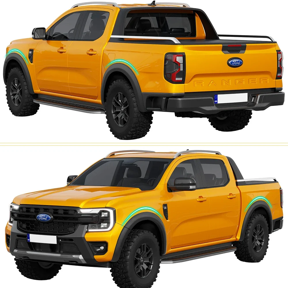 Nadkola zestaw nadkole dla Ford Ranger NEXT-GEN 2022 2023 WILDTRAK WILDTRAK-X z otworem czujnika 4x4 akcesoria samochodowe