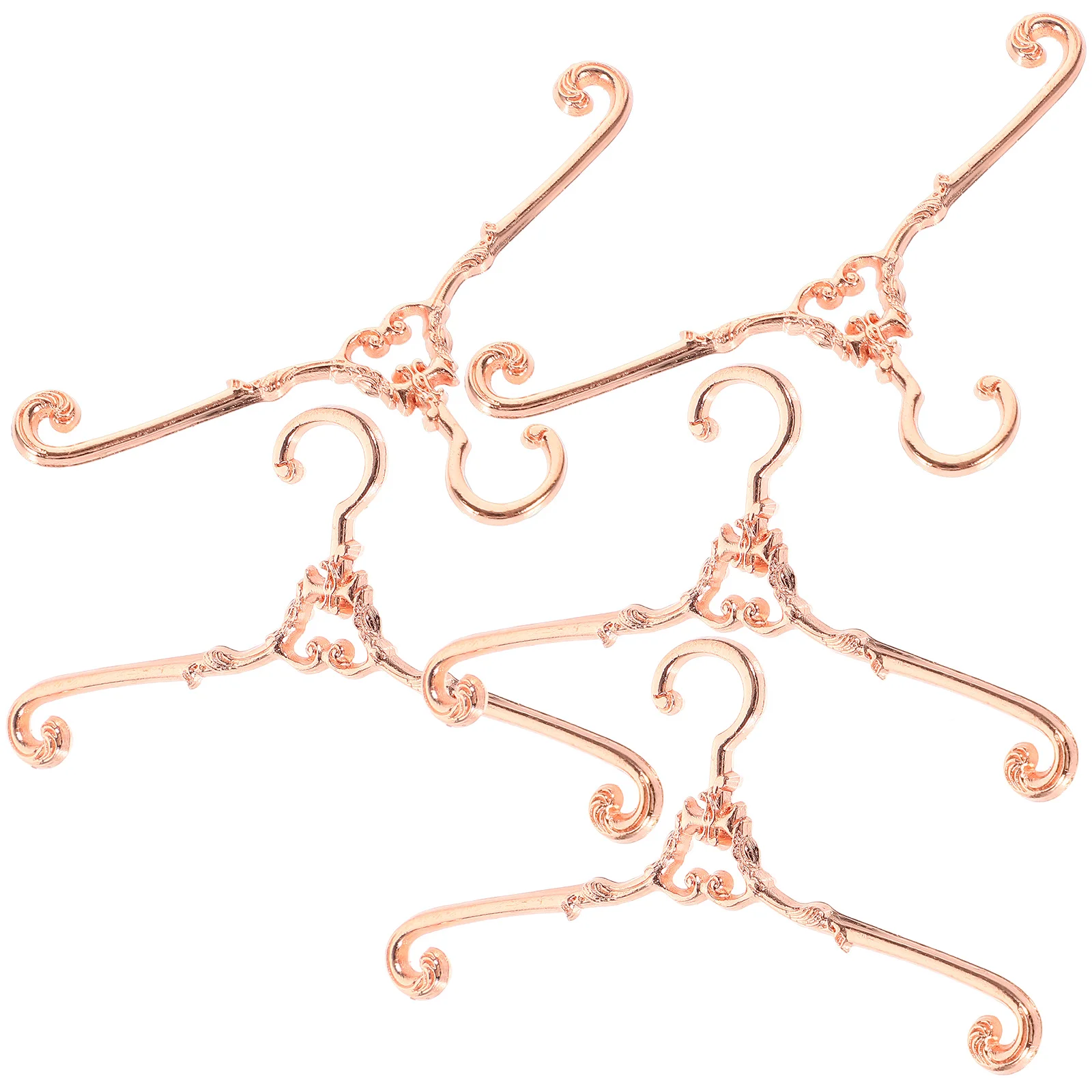 5-delige hangerhangers huis mini voor kleding jurk legering miniatuur kast poppen rok