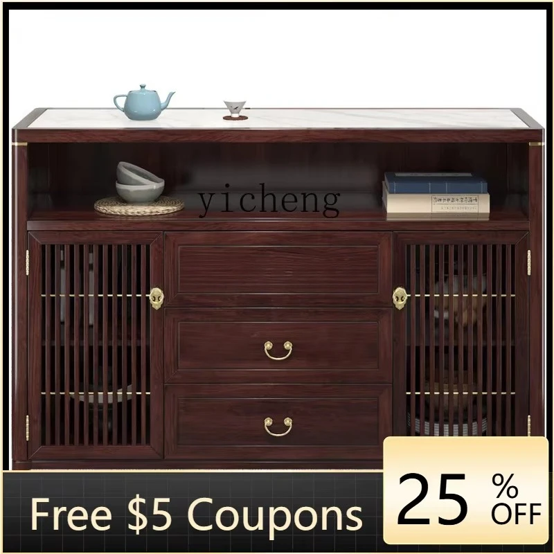 BB  Solid Wood Stone Plate Sideboard Cabinet Entrance Cabinet Customized Dining Room Locker against the Wall