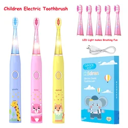 Sonic Type-C Original Electric Toothbrush for Child Soft with Replacement Heads Deep Clean Rechargeable Dental Sonic Brush