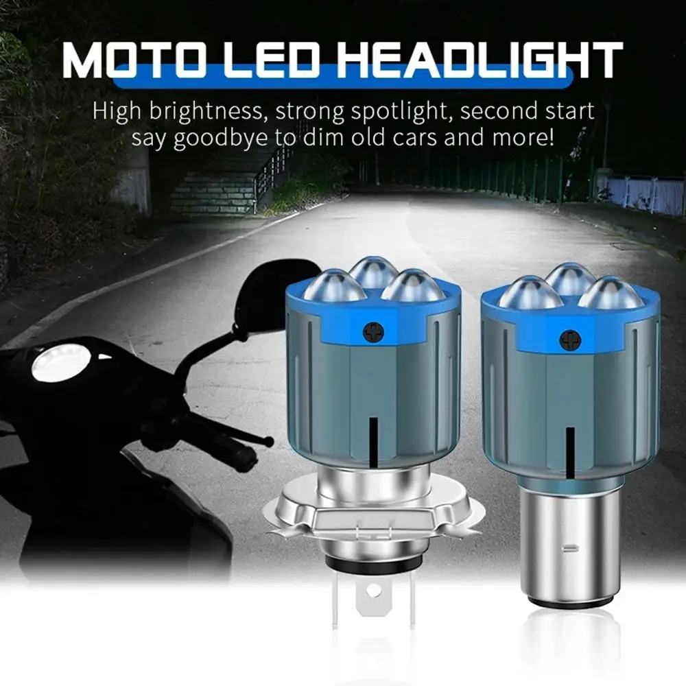 

3 Lens LED Motorcycle Headlight High Low Beam 3500LM Brightness Motorbike Spotlight DC 12-80V IP68 Waterproof