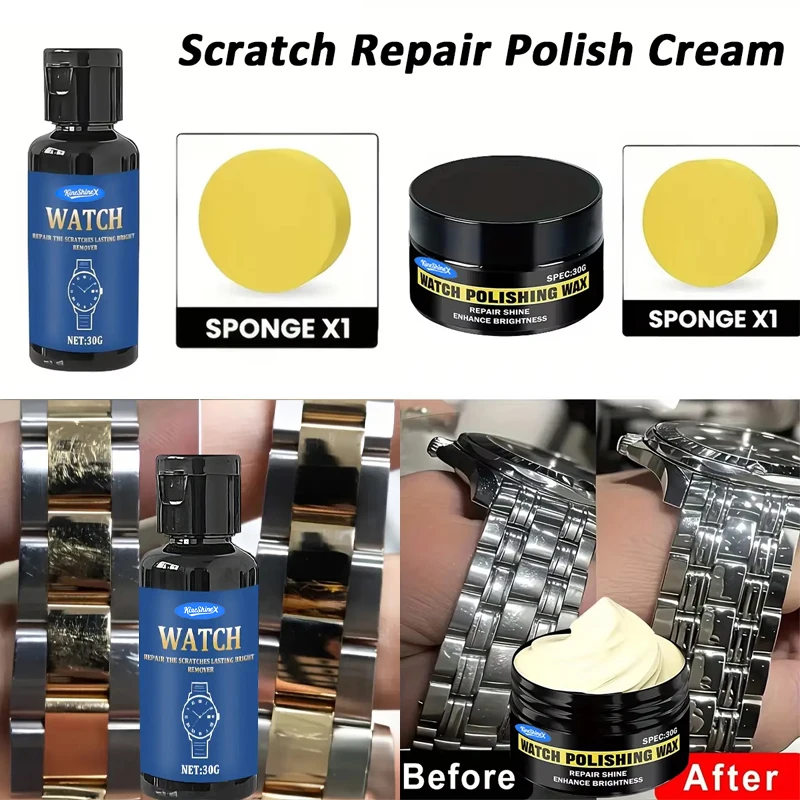 HOT Schnelle Kratzerreparatur & Poliercreme - Multiflächen-Restaurator für Uhren und Schmuck - Edelstahl- und Metalloxidationsentferner