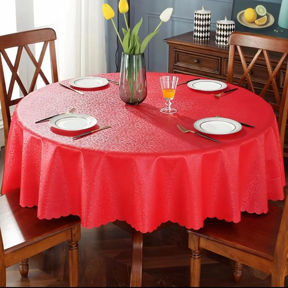 NoEnName_Null nappe de table ronde table cloths โต๊ะกลาง baseus power bank Mainland China Polyester / Cotton None Non-woven