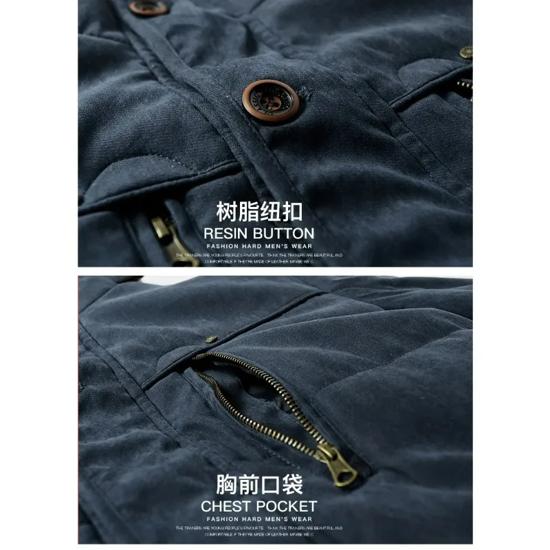 Men Long Winter Coats Down Jackets Hooded Casual Warm Parkas 7XL Good Quality Male Fit Winter Coats Multi-pocket Cargo Jackets