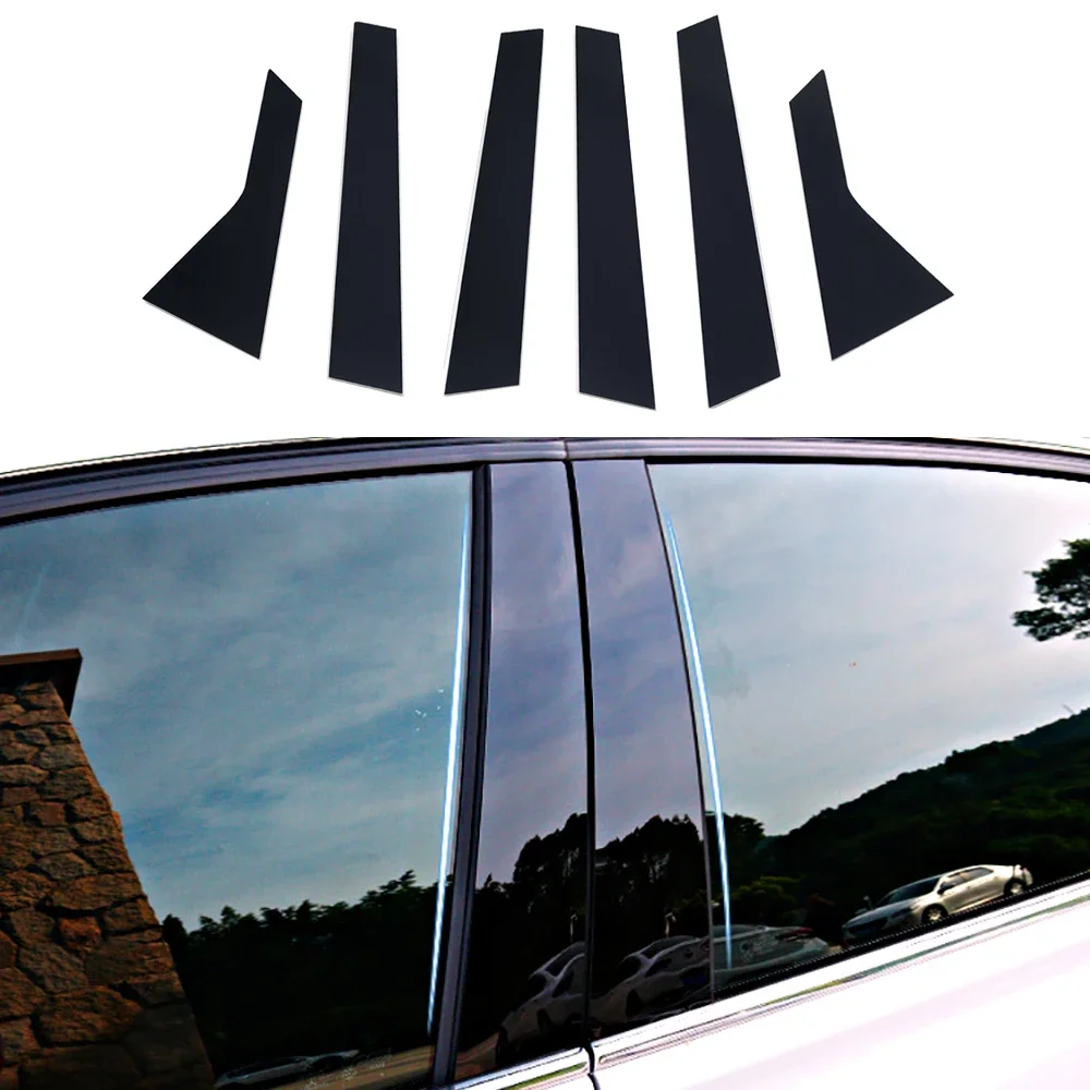 

Car Exterior Window B Pillar Frame Strips for Audi A4L 2017-21 Q8 2020 2021 PC Mirror Reflection Molding Trim Car Accessories