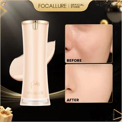 FOCALLURE-Base líquida de larga duración, control de aceite, alta cobertura, corrector ligero sin poros, Base facial, Cosméticos de maquillaje