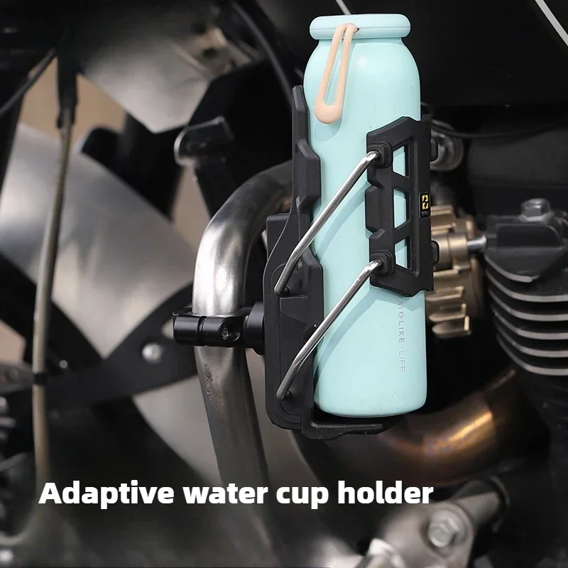 SMNU Materiale in lega di alluminio Barra di protezione adatta per moto Portabicchieri per acqua Pedana elettrica Porta bollitore universale per scooter