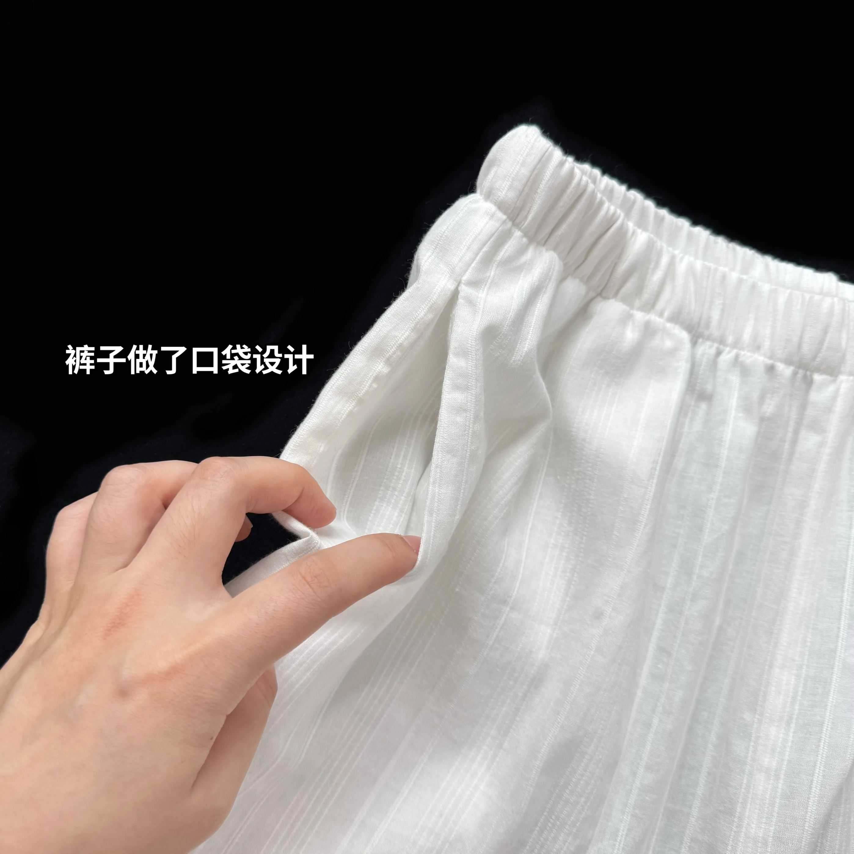 Pure Cotton French Lace Short-sleeved Pajamas Sweet Girl Lapel Casual Comfortable Soft Loungewear Set