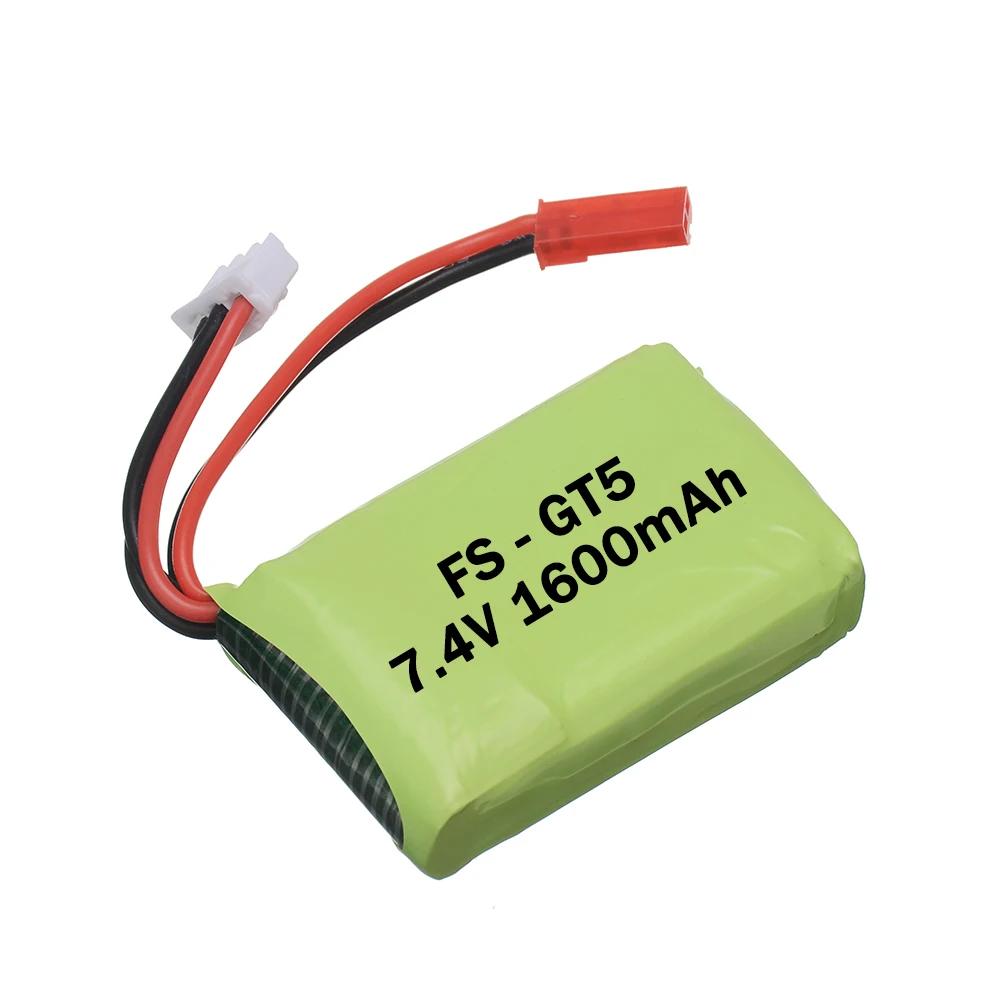 1/3/5/8/10PCS 7.4V Lipo Battery For Flysky FS-GT5 Transmitter RC Model Parts For MC6C MCE7, 7.4V 1600mah Battery With JST Plug view 3