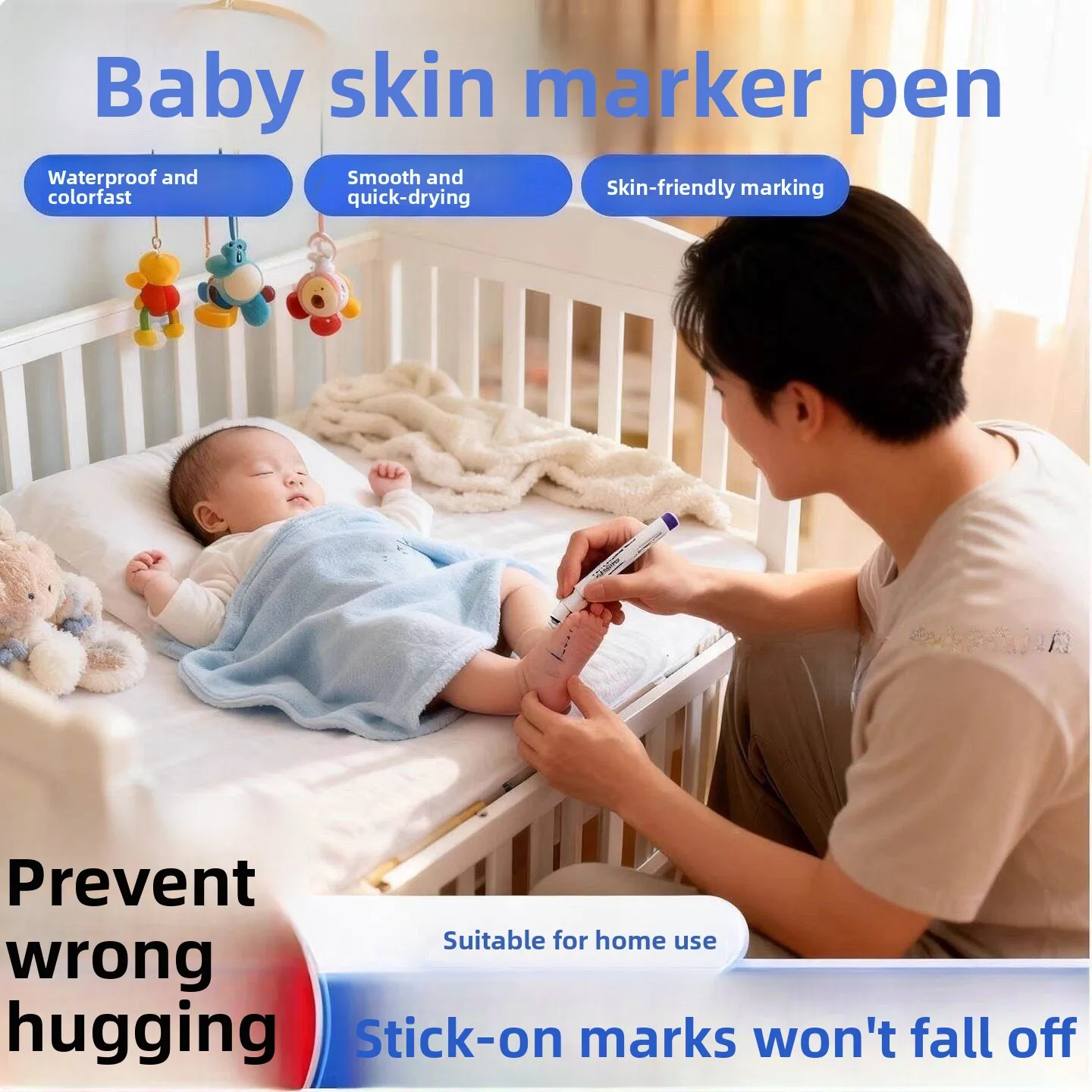 

Waterproof Oil-resistant Baby Marking Pen Pork Skin Mark Prevents Mixing Newborn Children's Names Don't Fade Color Pen
