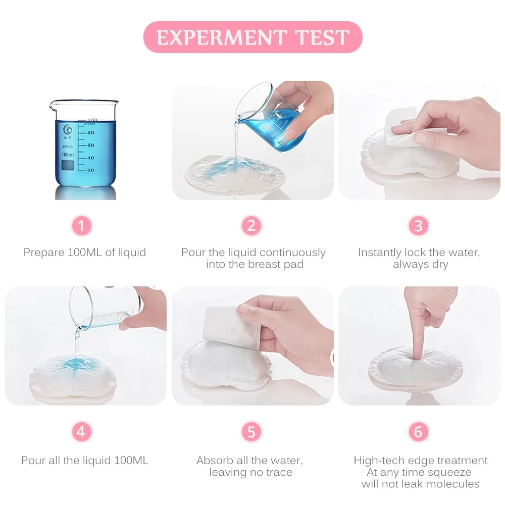 Almohadillas desechables para lactancia materna, transpirables, delgadas, súper absorbentes, de algodón