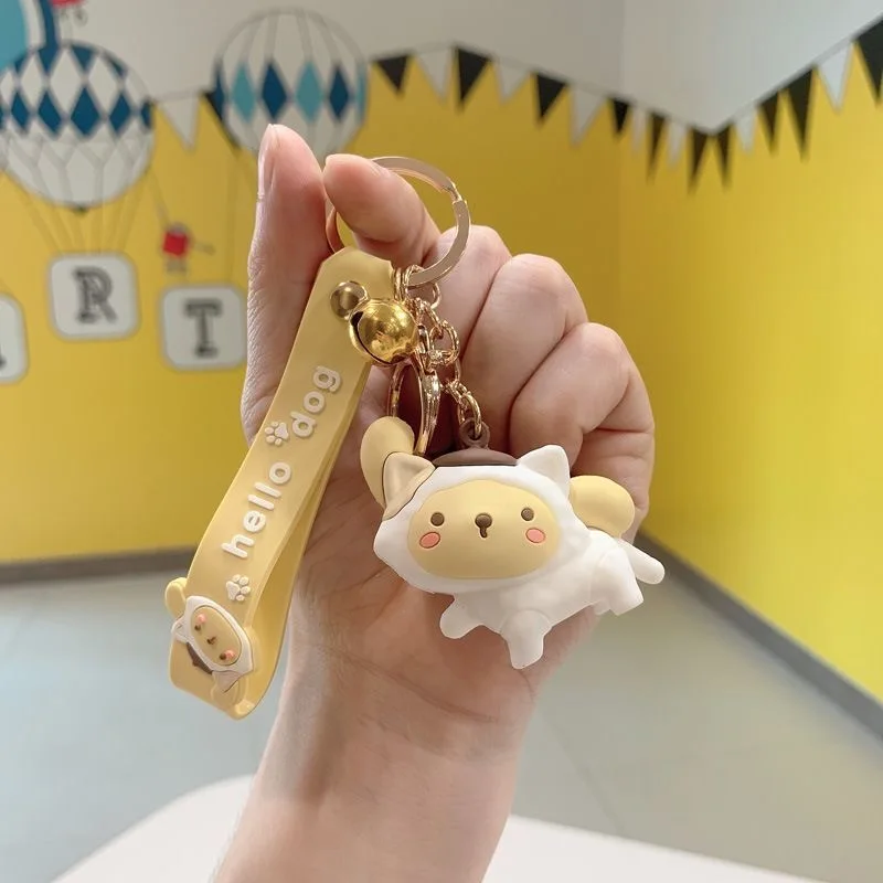 Kawaii سانريو مرحبا كيتي المفاتيح كورومي الكرتون بلدي ميلودي سيارة مفتاح سلسلة سينامورول ظهره قلادة كيرينغ الهدايا اللعب