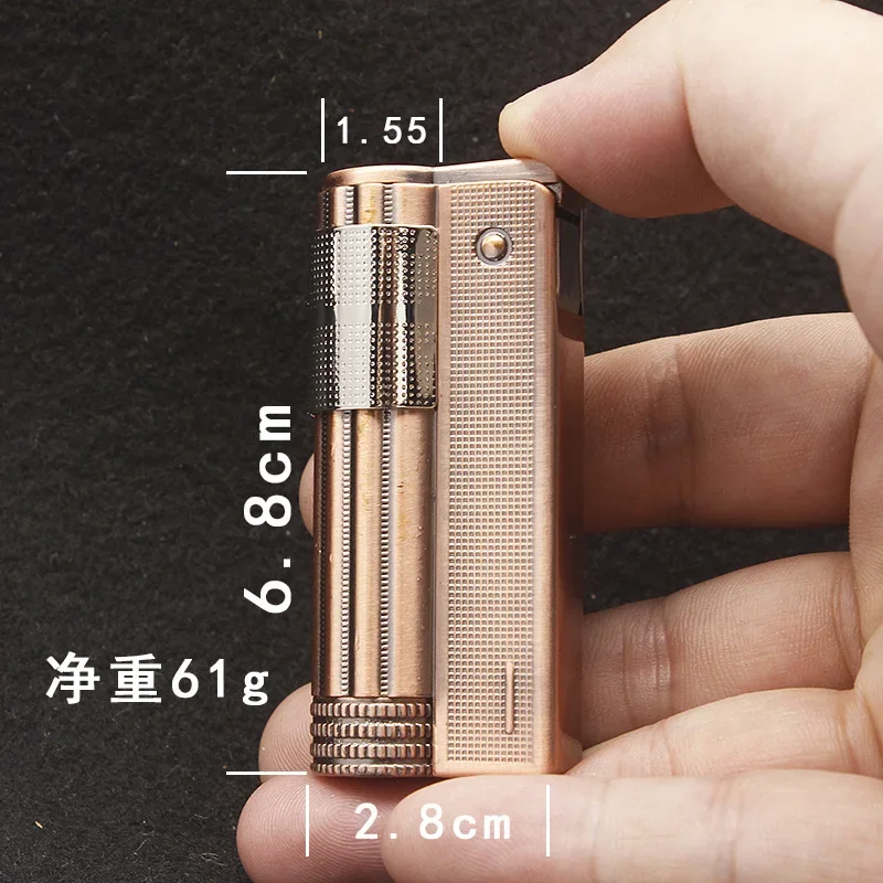 2024 Classic Retro Stainless Steel Kerosene Lighter Portable Open Lid Ignition Wheel Cigar Lighters Windproof Man Small Gift