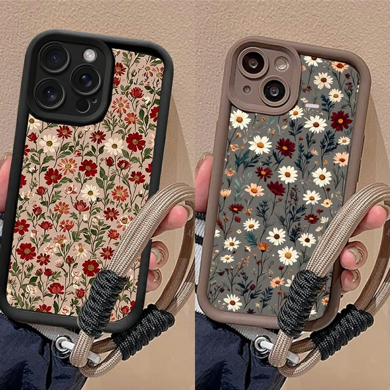 زهرة حزام اليد حبل غطاء من السيليكون لموتورولا موتو إيدج 50 برو 60 فيوجن 40 نيو G84 G54 G75 G35 G85 5G G32 G52 G60 غطاء