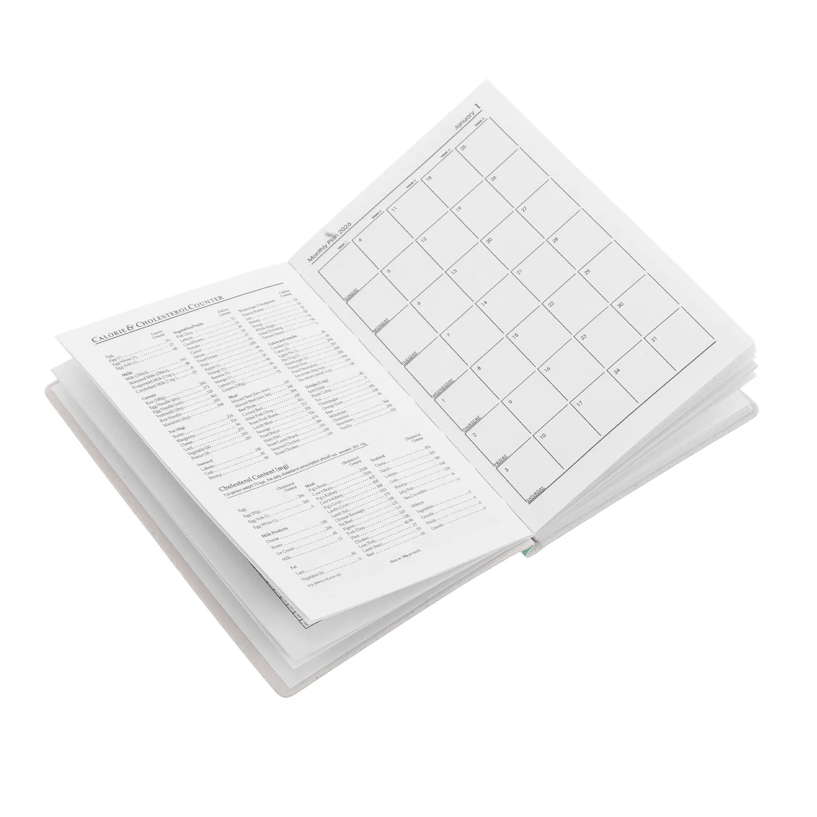 A7 2026 Pocket Planner PU Cover Small Portable Notebook Daily Schedule Goal Tracker English Interface Compact Travel Size