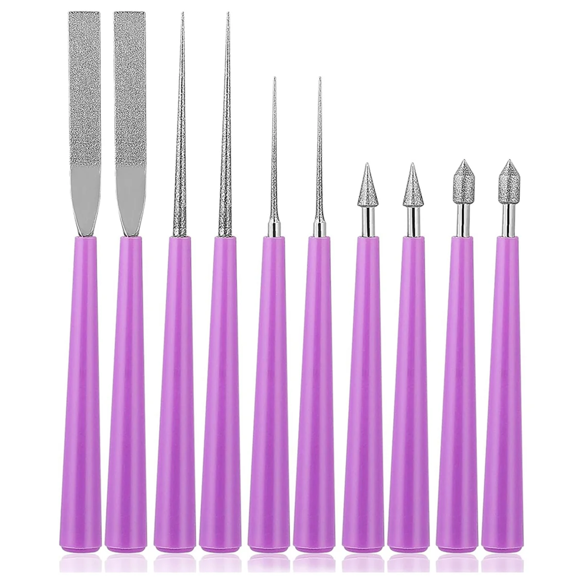 10 Pieces Bead Reamer Tools for Jewelry Making Pointed Bead Reamer Beading Tools Bead Hole Enlarger Tool for DIY