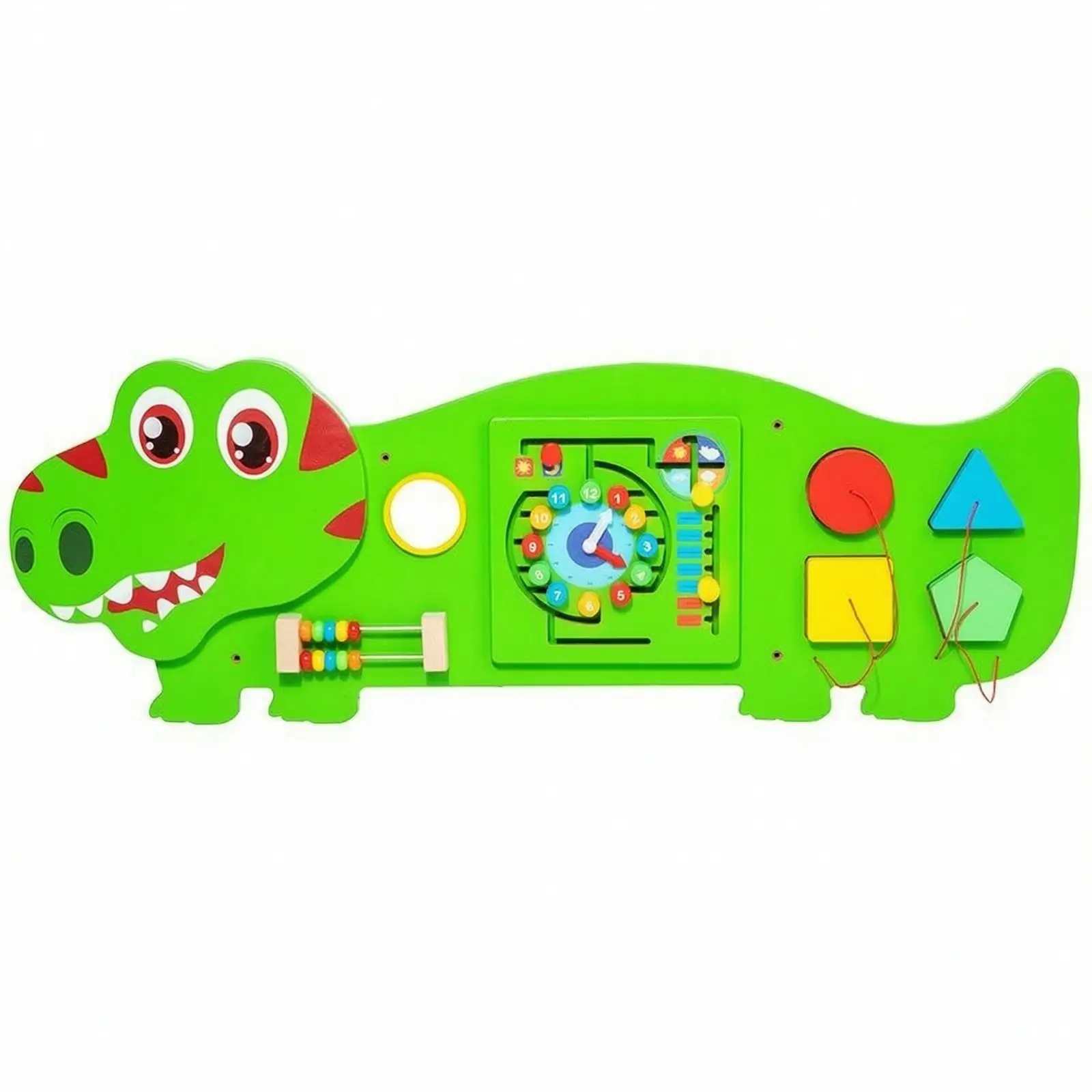 Kids Wall Mounted Busy Board Wooden Activity Center for Fine Motor Practice Educational Sensory Toy for Classroom Playroom