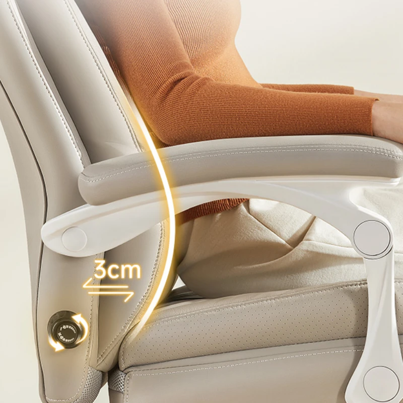 جماليات كرسي مرتفع للرئيس مريح من الجلد مصمم مريح خفيف كرسي فاخر جودة عالية زخرفة الأثاث