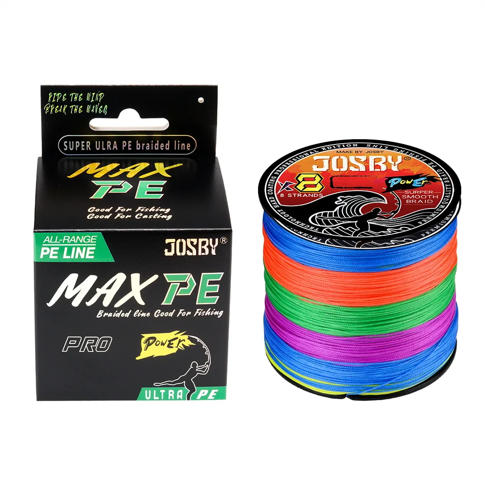 JOSBY Braided Fishing Line 8X 100/150/200/300/500m All for MaxDrag 100LB Multifilament PE Wire for Saltwater Sea Pesca