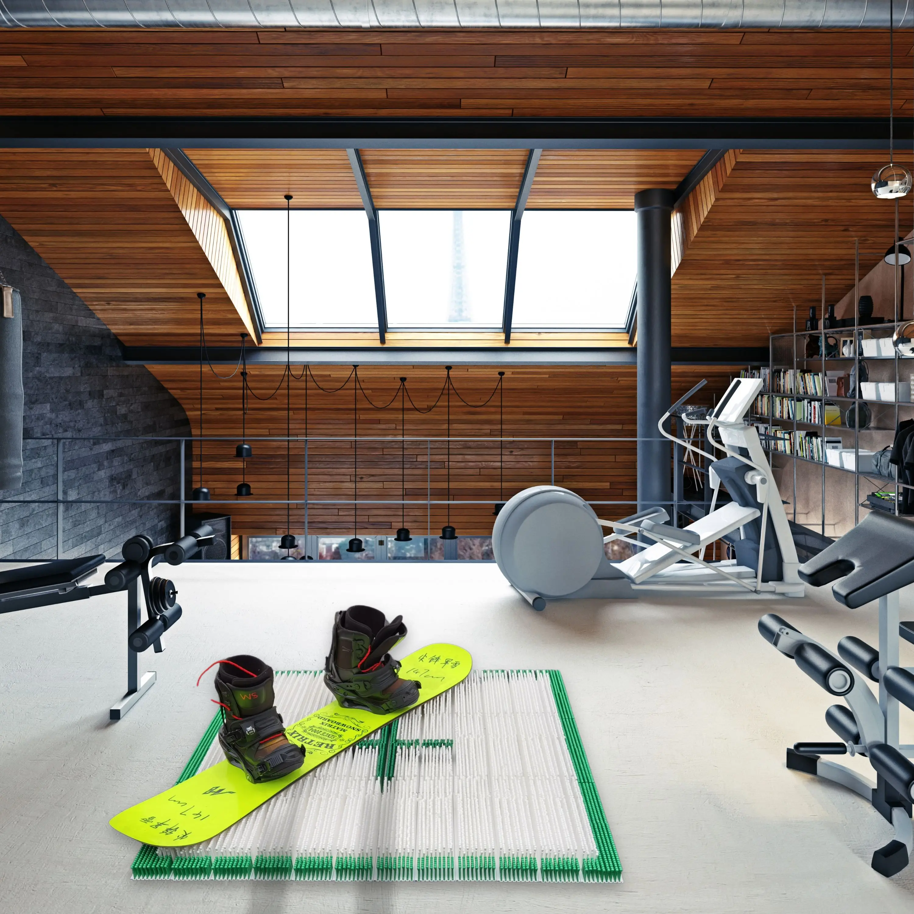 1215h6PHsq1-44, Mat For Snowboard Trick At Home, 1.44 Sqm, Mushroom Ski Mat, Ground Ski Tricks Practice