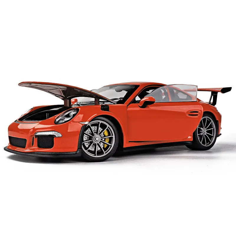 WELLY 1:24 Porsche 911 GT3 RS Supercar Alloy Car Diecasts & Toy Vehicles Car Model Miniature Scale Model Car Toys For Children