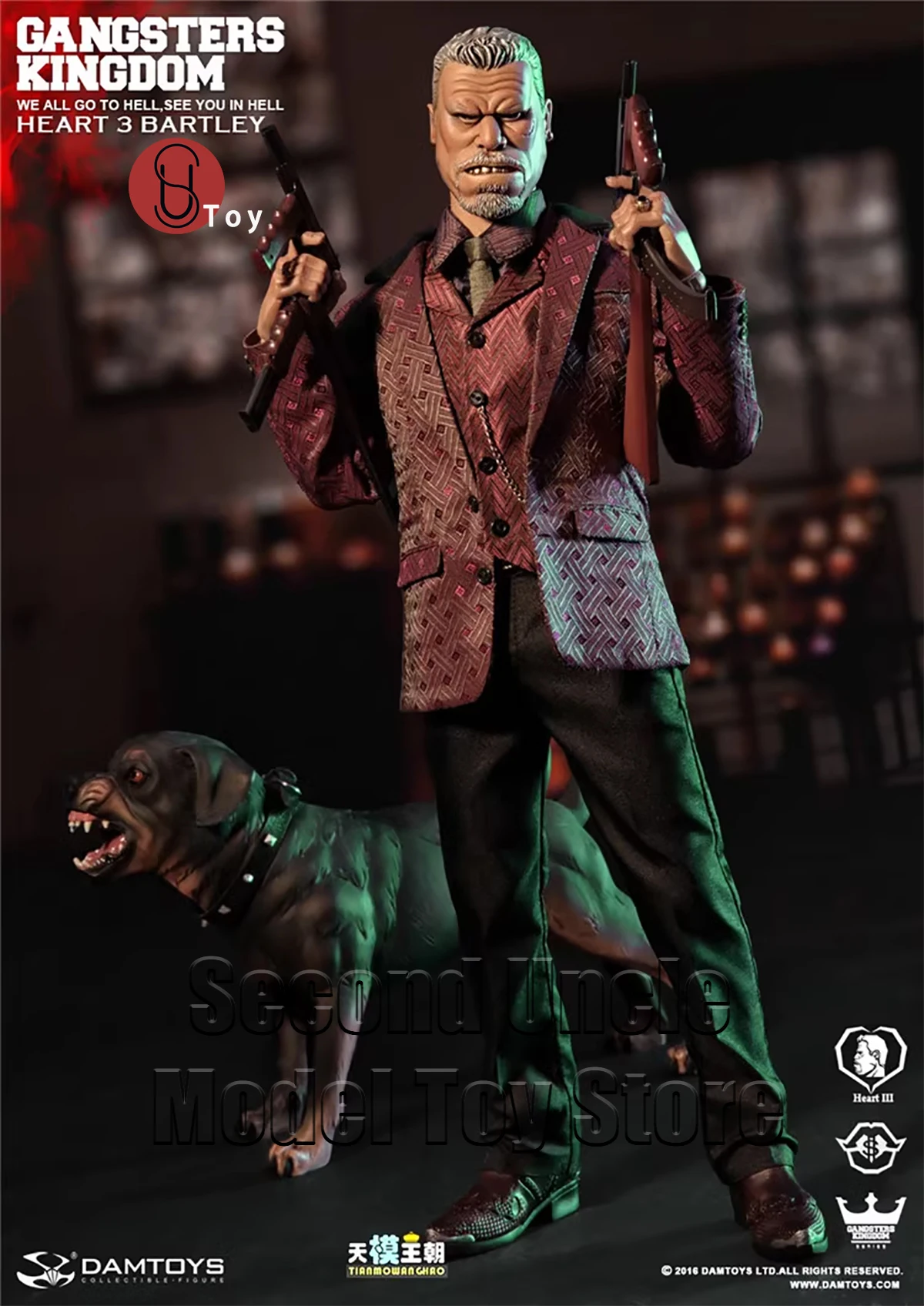 

DAMTOYS DAM GK014 1/6 Gangsters Kingdom Heart 3 Bartley 12'' Male Soldier Action Figure Full Set Collectible Model Toys Gift