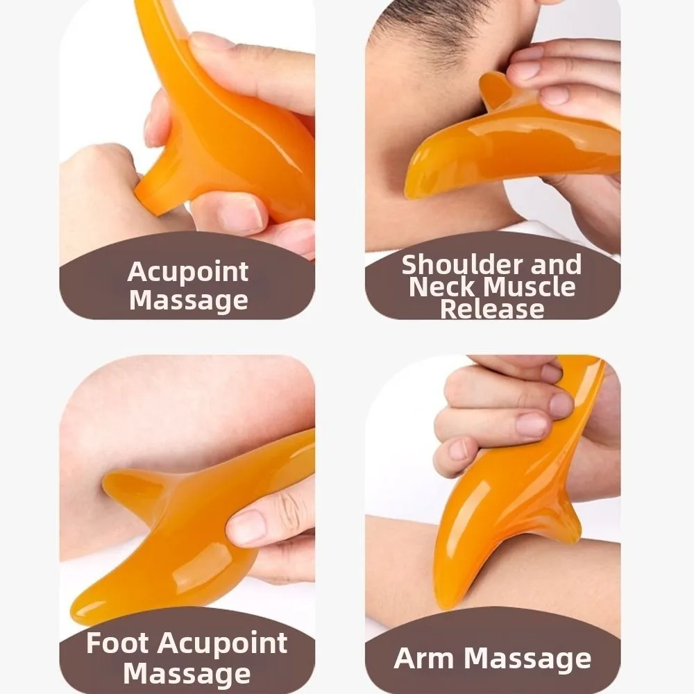Gifts Triangle Amber Massager Facial Massager Shiatsu Gua Sha Tool Triangle Sparrow Foot Scraping Beauty Tools Meridian Brush
