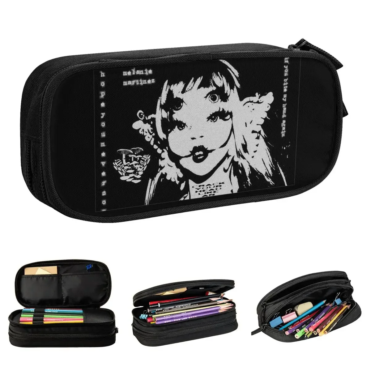 Classic Melanies Martinez Portals Music Pencil Case Pencilcases Pen Holder Big Capacity Bag School Supplies Cosmetic Stationery