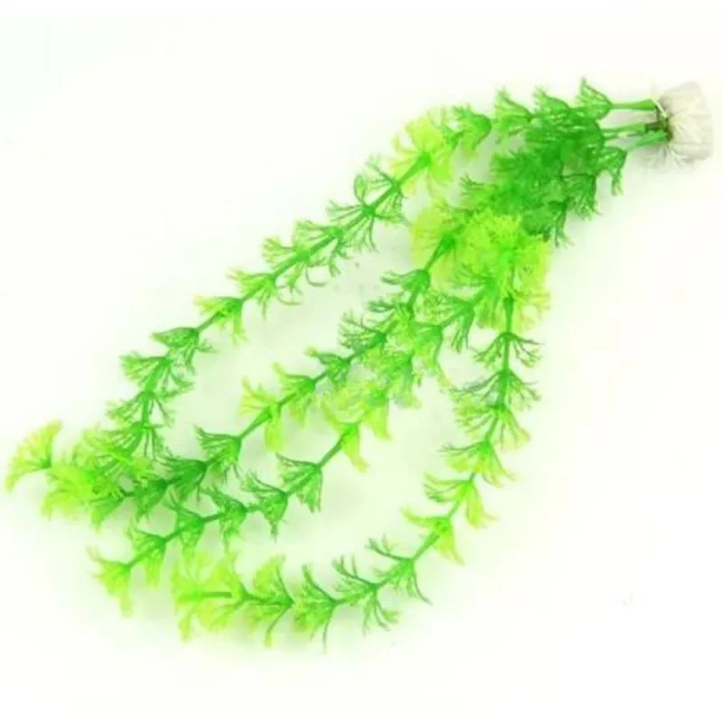 Aquarium Simulation Plant Aquatic Fish Tank Plants Plastic Artificial Water Grass Fish Tank Decoration Accessories(About 32cm)