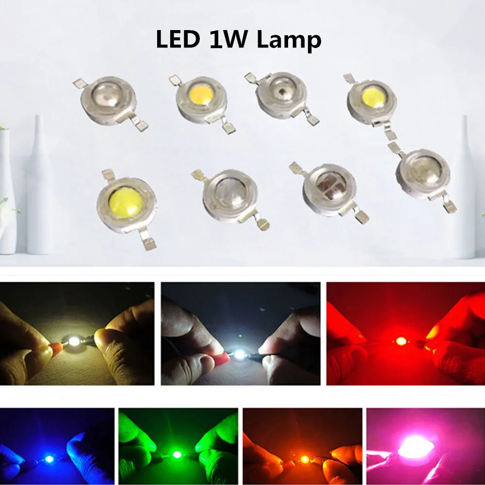 10 sztuk/zestaw 1W LED Super jasne koraliki do lampy lampka nocna do latarki etap żarówka do ogrodu akcesoria oświetleniowe