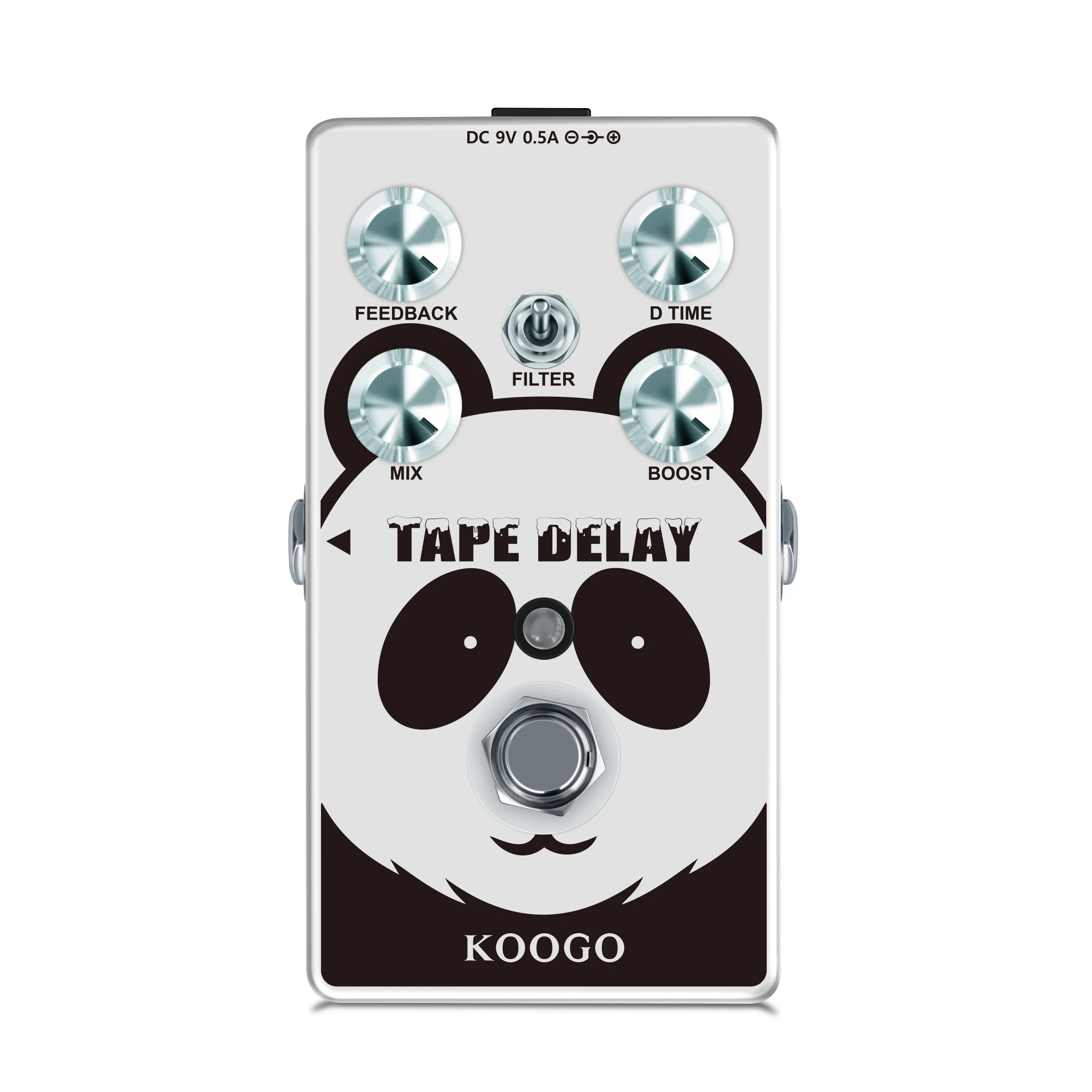 Koogo Guitar Effects Pedal Tape Delay Stereo Echo Retro Nostalgic Classic Music Effectors Boost Circuit  Wide Range Panda