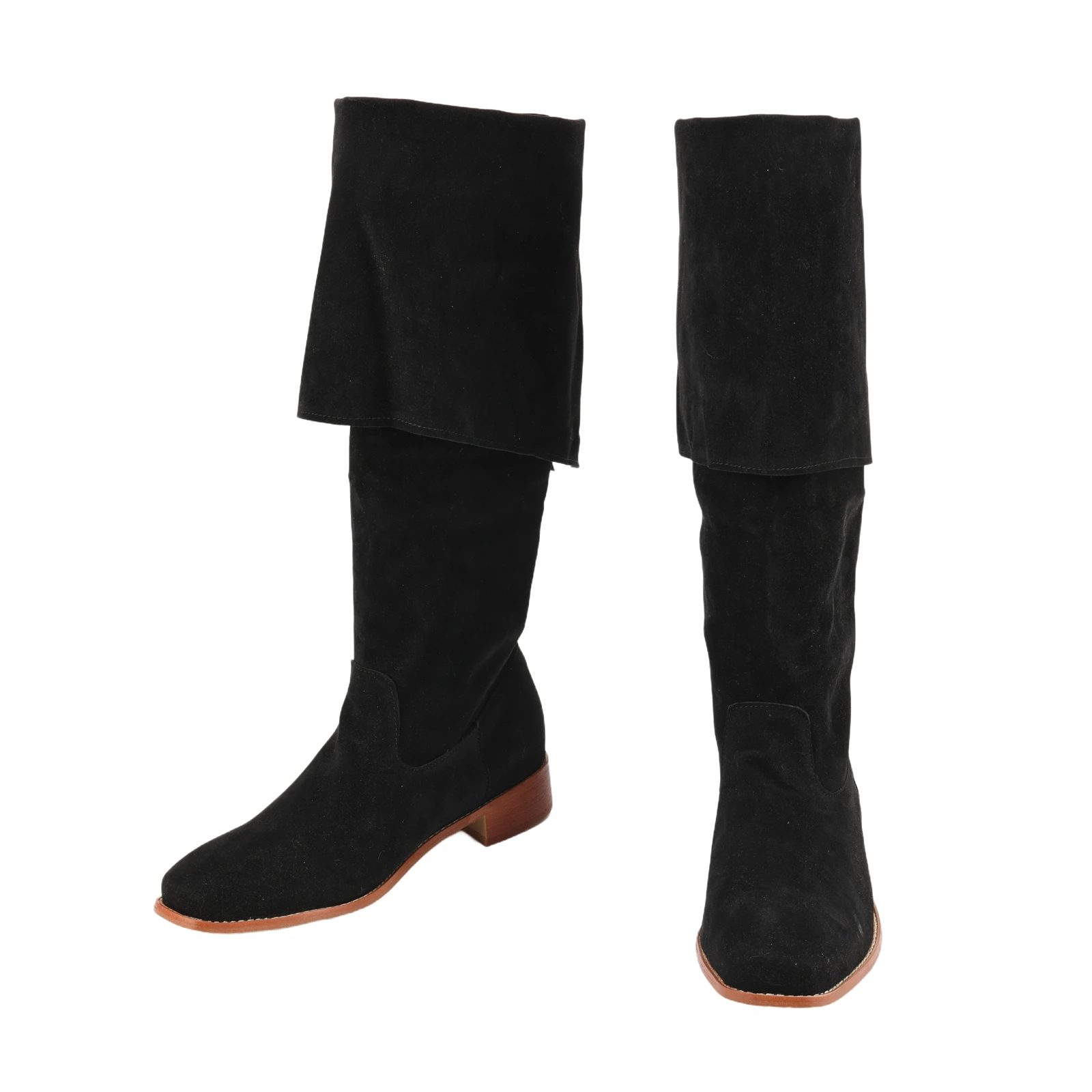 Mens Renaissance Medieval Cosplay Boots Long Boots Pirate Viking Shoes