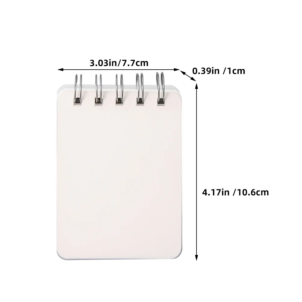 4 Pcs Mini Notebook Spiral Notepads Small Portable Coil The Notebooks Carry Office Iron