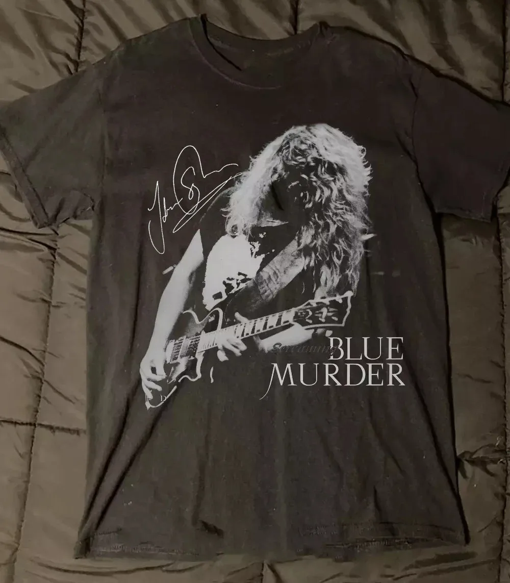 VTG John Sykes SIGNED black T-shirt short sleeve All sizes
