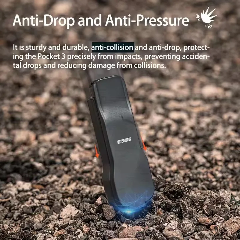 Caixa de armazenamento portátil, resistente a quedas, à prova de choque, bolsa protetora portátil para dji osmo pocket 3, acessórios para câmera