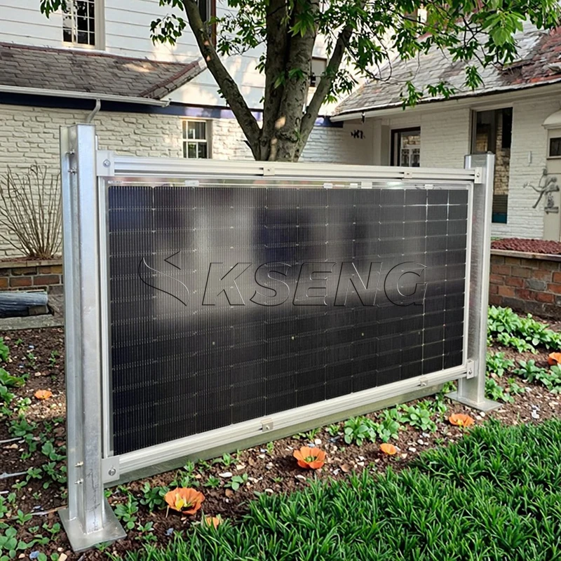 Durable Design Hot-dip Galvanized Steel Aluminum Solar Panel Ground Mounting Vertical Bifacial Solar Fence 10-Year Warranty